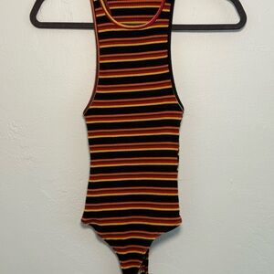 Free People Intimately Striped Bodysuit | Size S
